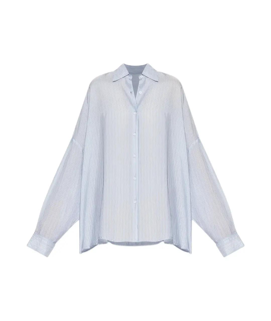 DRIES VAN NOTEN Голубая вискозная рубашка, фото 1