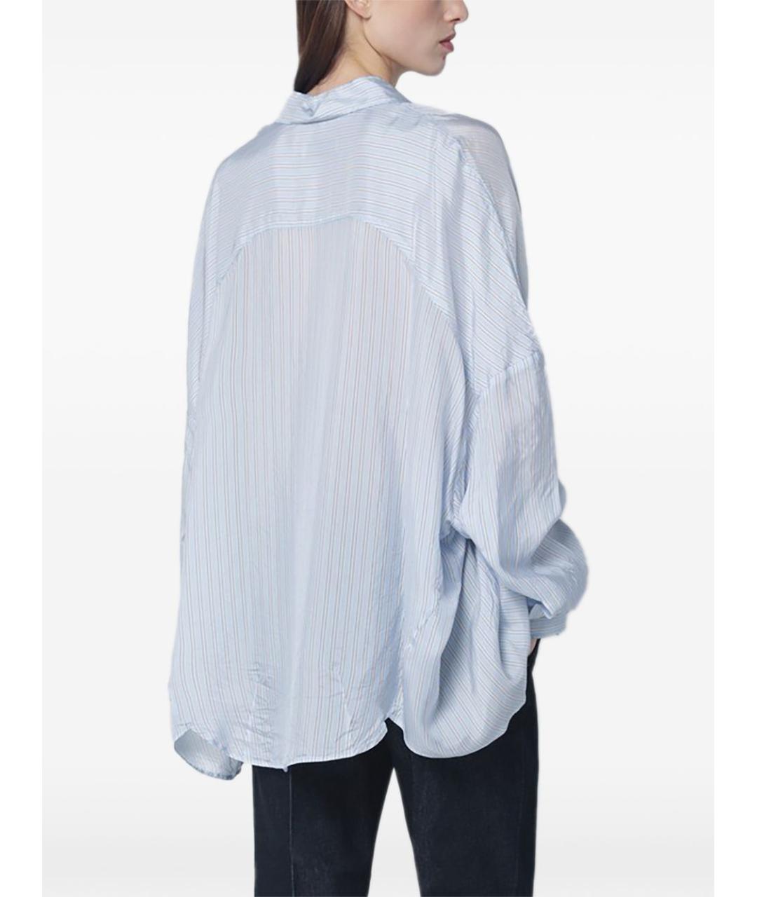 DRIES VAN NOTEN Голубая вискозная рубашка, фото 4