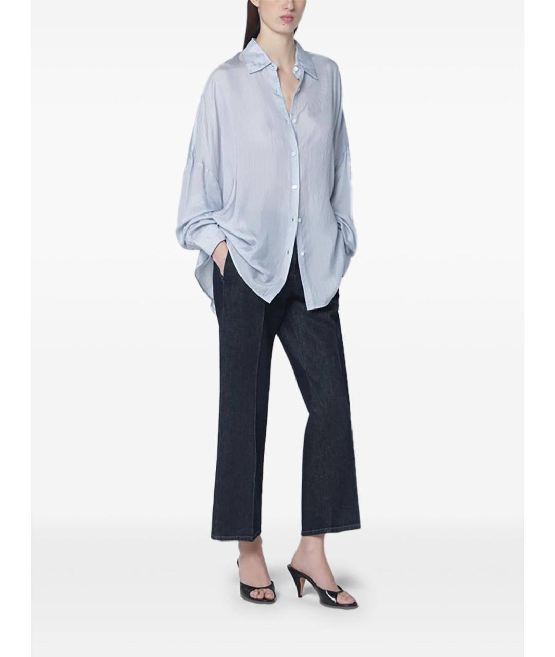DRIES VAN NOTEN Голубая вискозная рубашка, фото 3