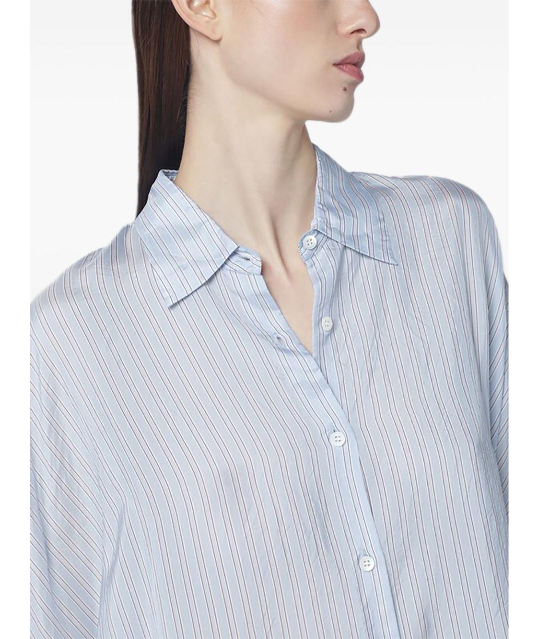 DRIES VAN NOTEN Голубая вискозная рубашка, фото 5