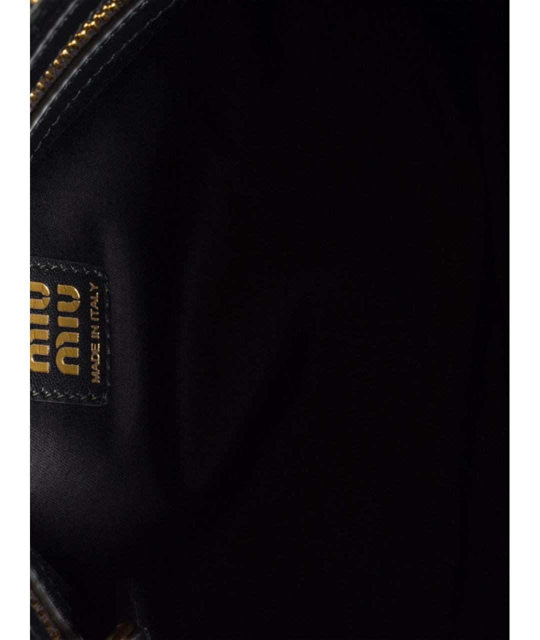 MIU MIU Черная кожаная сумка через плечо, фото 2