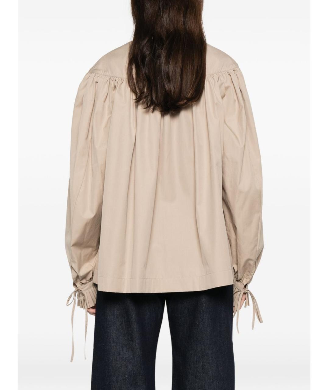 DRIES VAN NOTEN Бежевая хлопковая блузы, фото 2