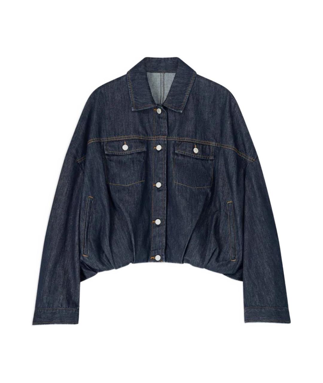 DRIES VAN NOTEN Синяя хлопковая куртка, фото 2