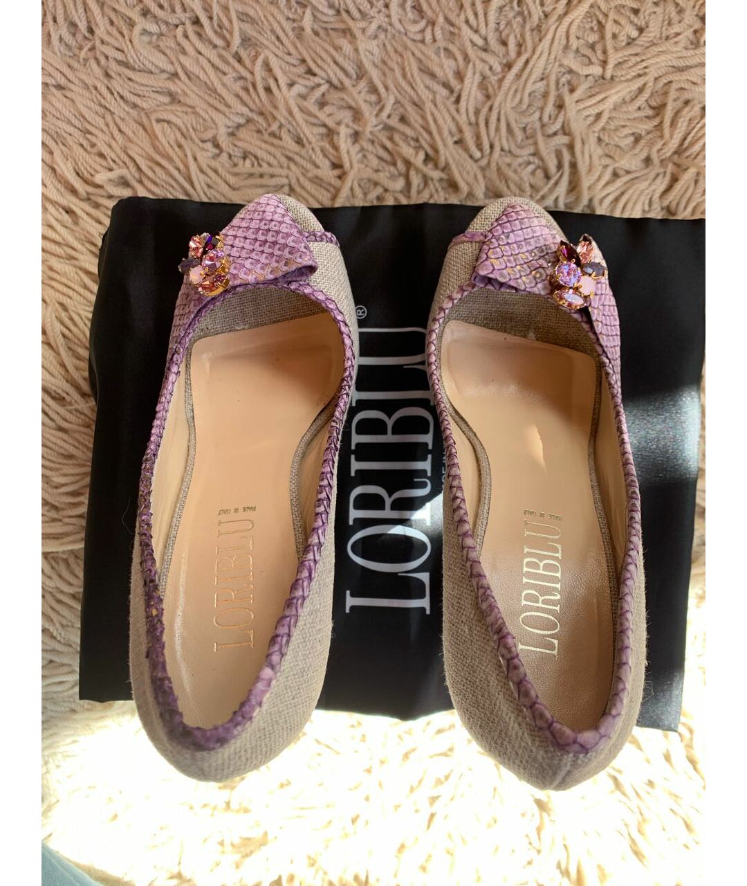 LORIBLU Фиолетовые текстильные туфли, фото 3