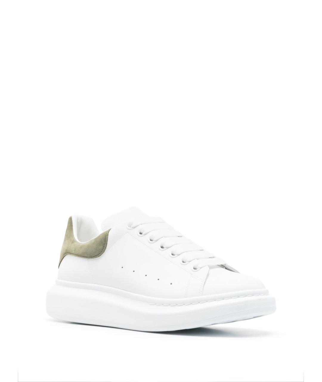 ALEXANDER MCQUEEN Белые кожаные низкие кроссовки / кеды, фото 4