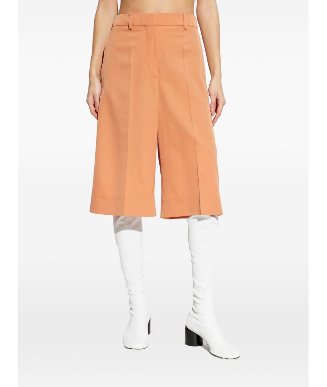 STELLA MCCARTNEY Оранжевое шерстяные шорты, фото 2