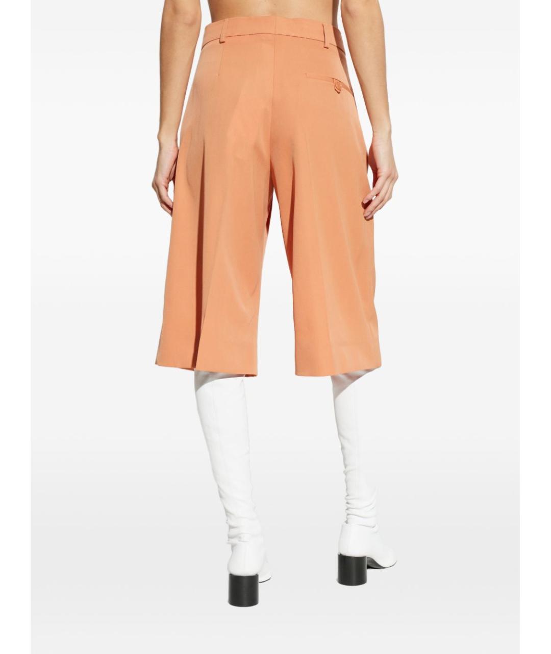 STELLA MCCARTNEY Оранжевое шерстяные шорты, фото 4