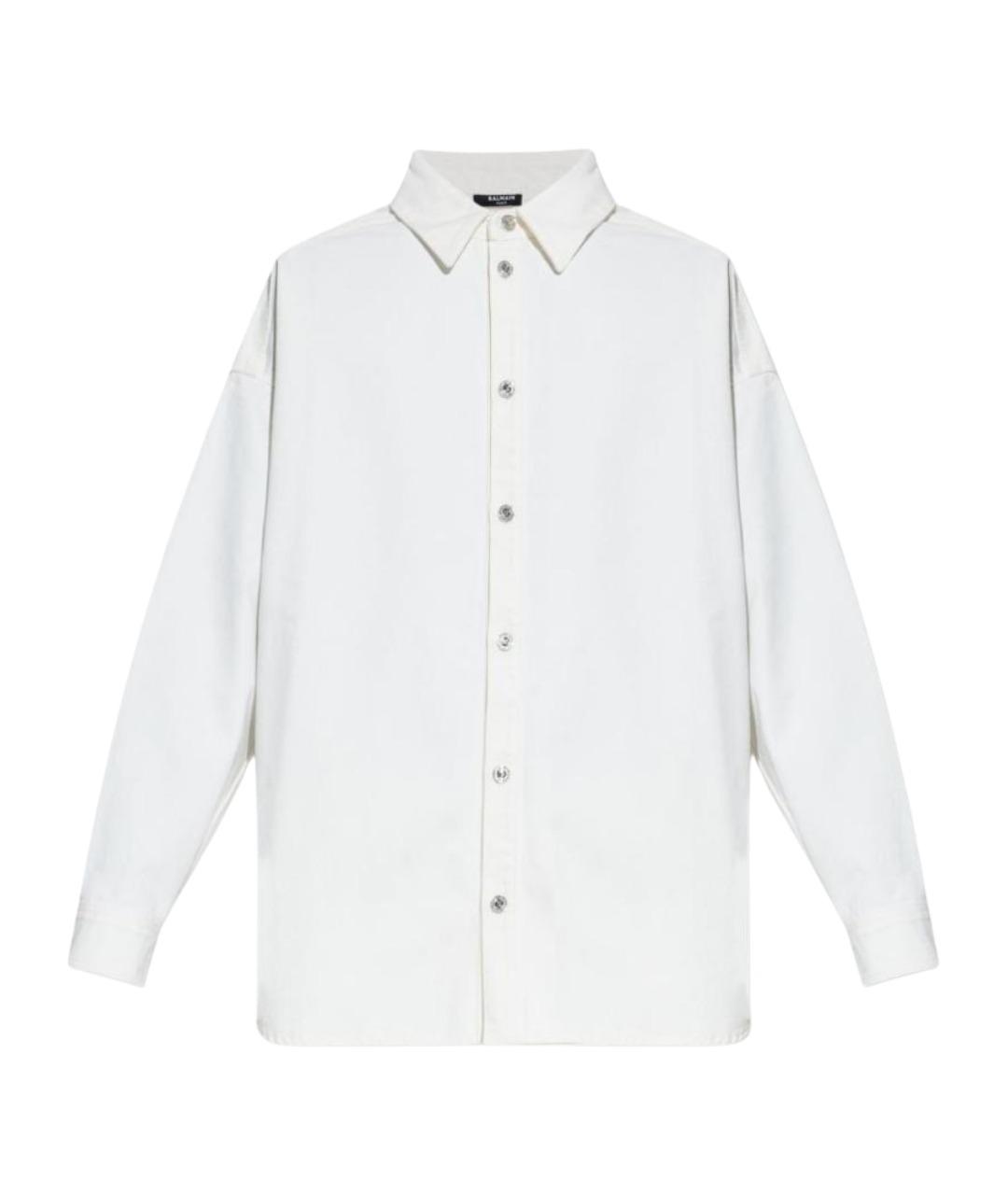 BALMAIN Белая хлопковая кэжуал рубашка, фото 1