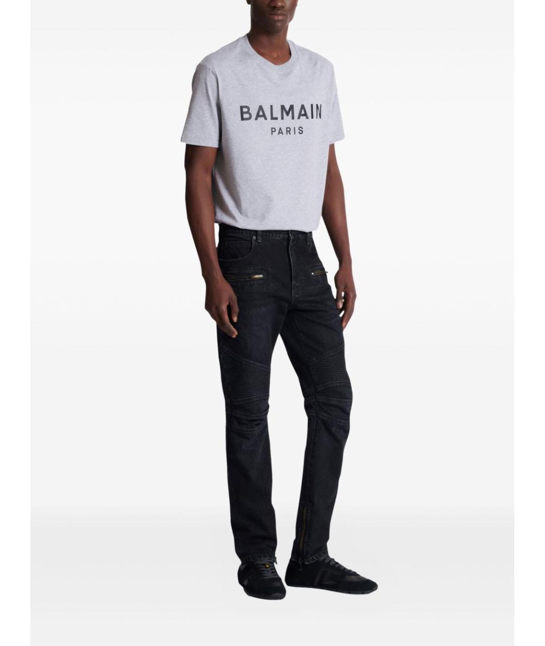 BALMAIN Черные хлопковые джинсы скинни, фото 4