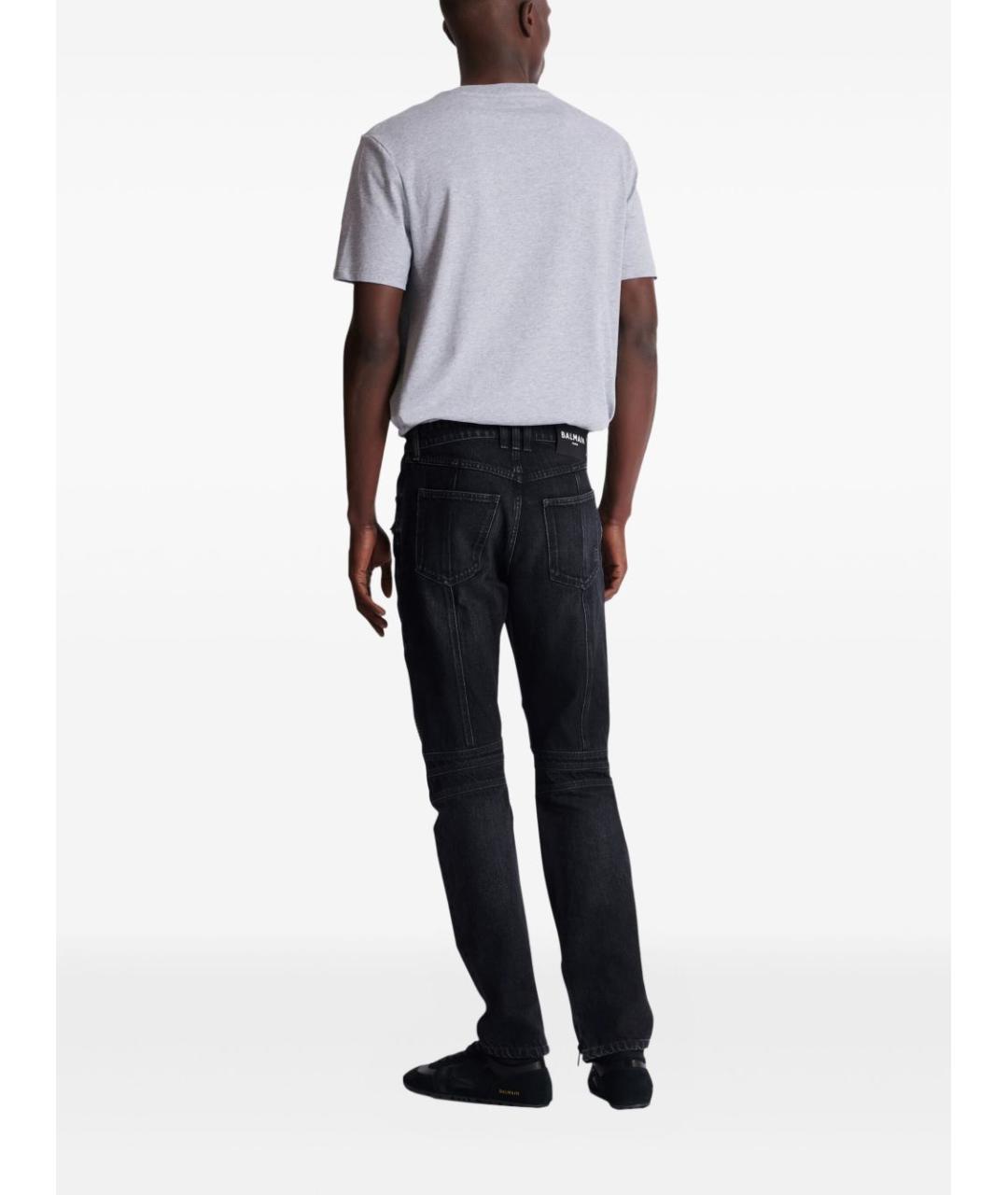 BALMAIN Черные хлопковые джинсы скинни, фото 2