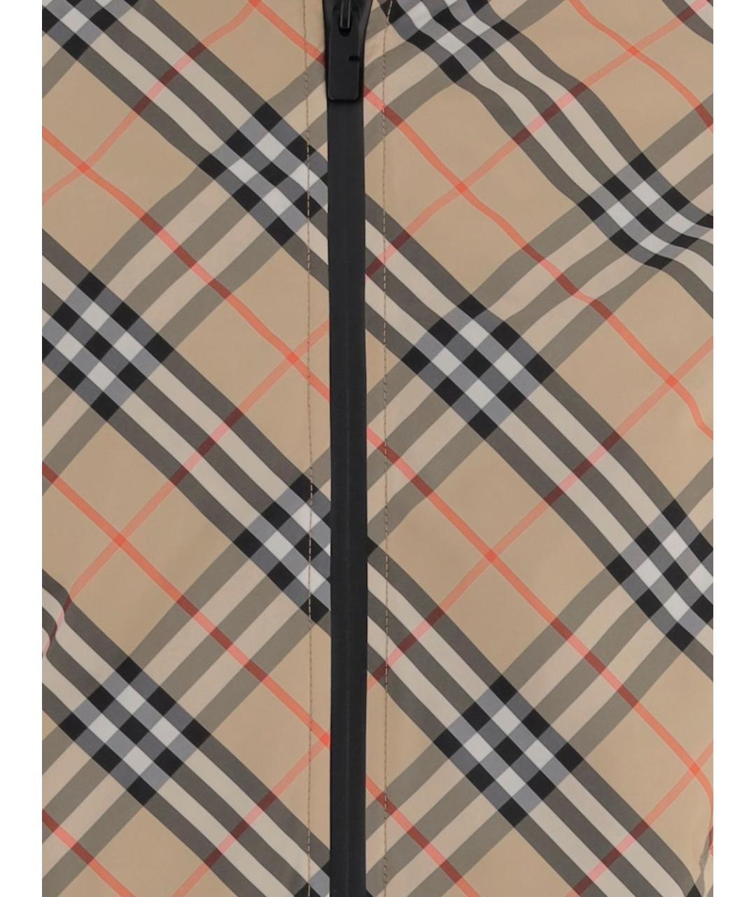 BURBERRY Бежевая полиэстеровая куртка, фото 3