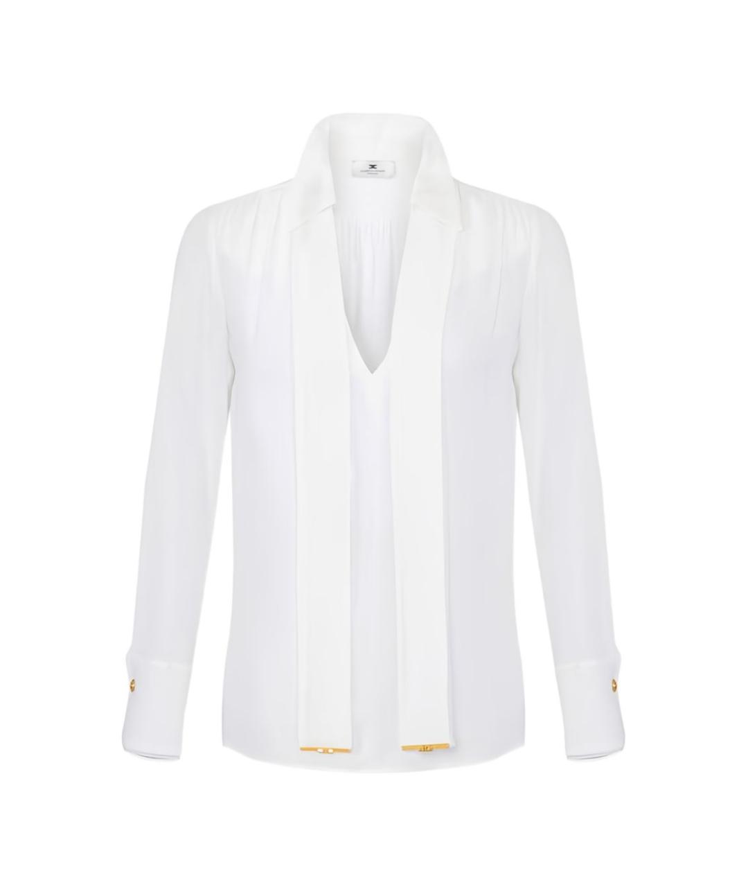 ELISABETTA FRANCHI Белая вискозная рубашка, фото 1