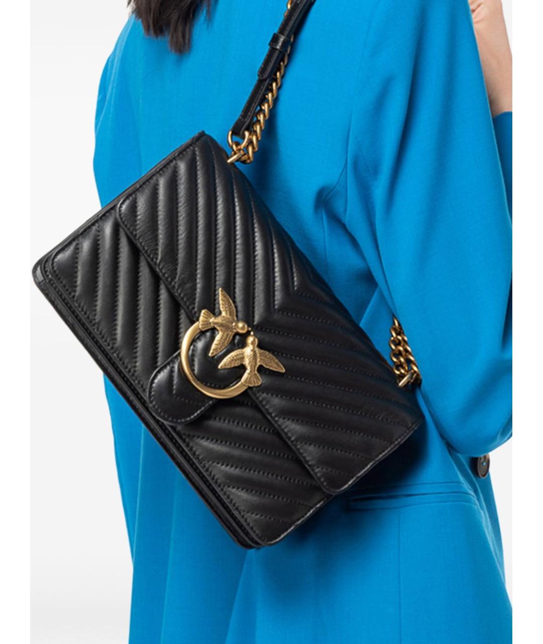 PINKO Черная сумка через плечо, фото 4