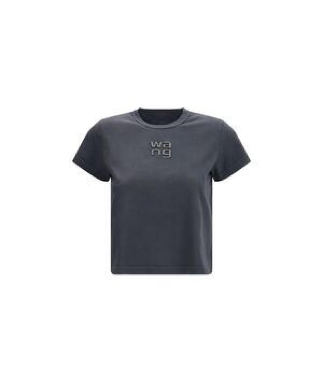 ALEXANDER WANG Серая хлопковая футболка, фото 1