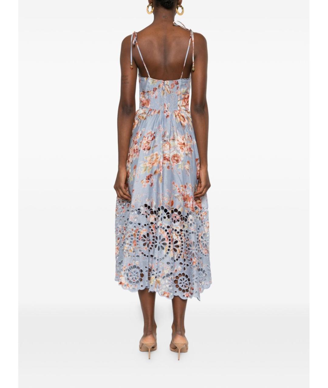 ZIMMERMANN Мульти льняное платье, фото 3