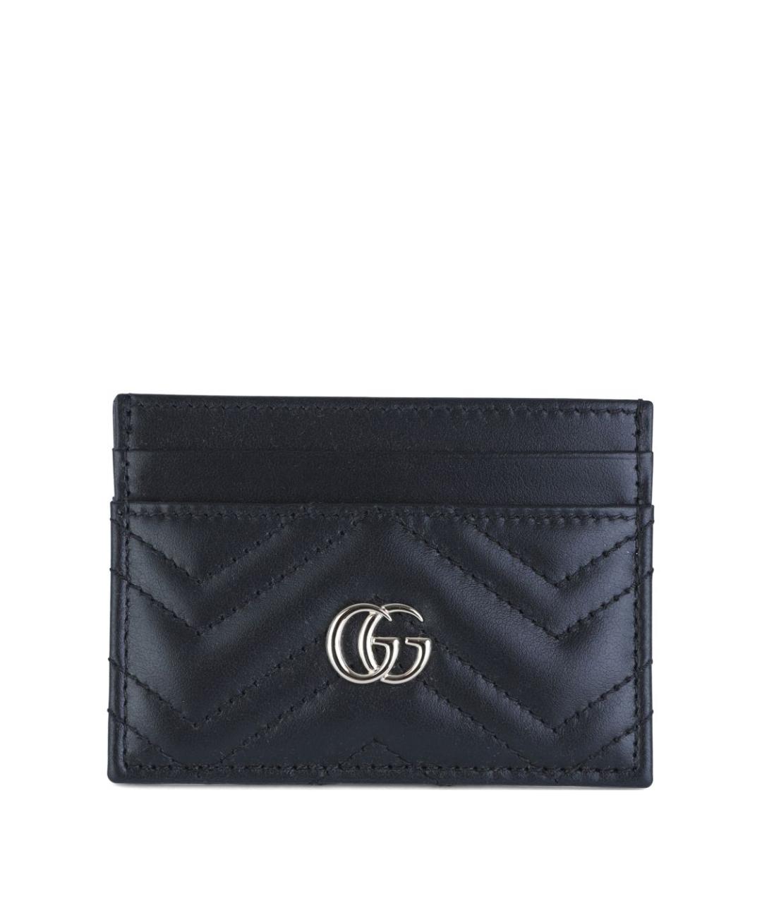 GUCCI Черный кожаный кардхолдер, фото 1