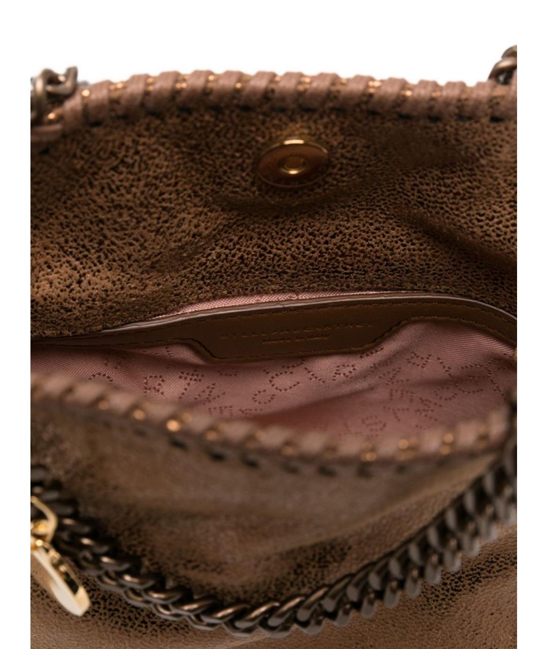 STELLA MCCARTNEY Золотая сумка через плечо из искусственной кожи, фото 3