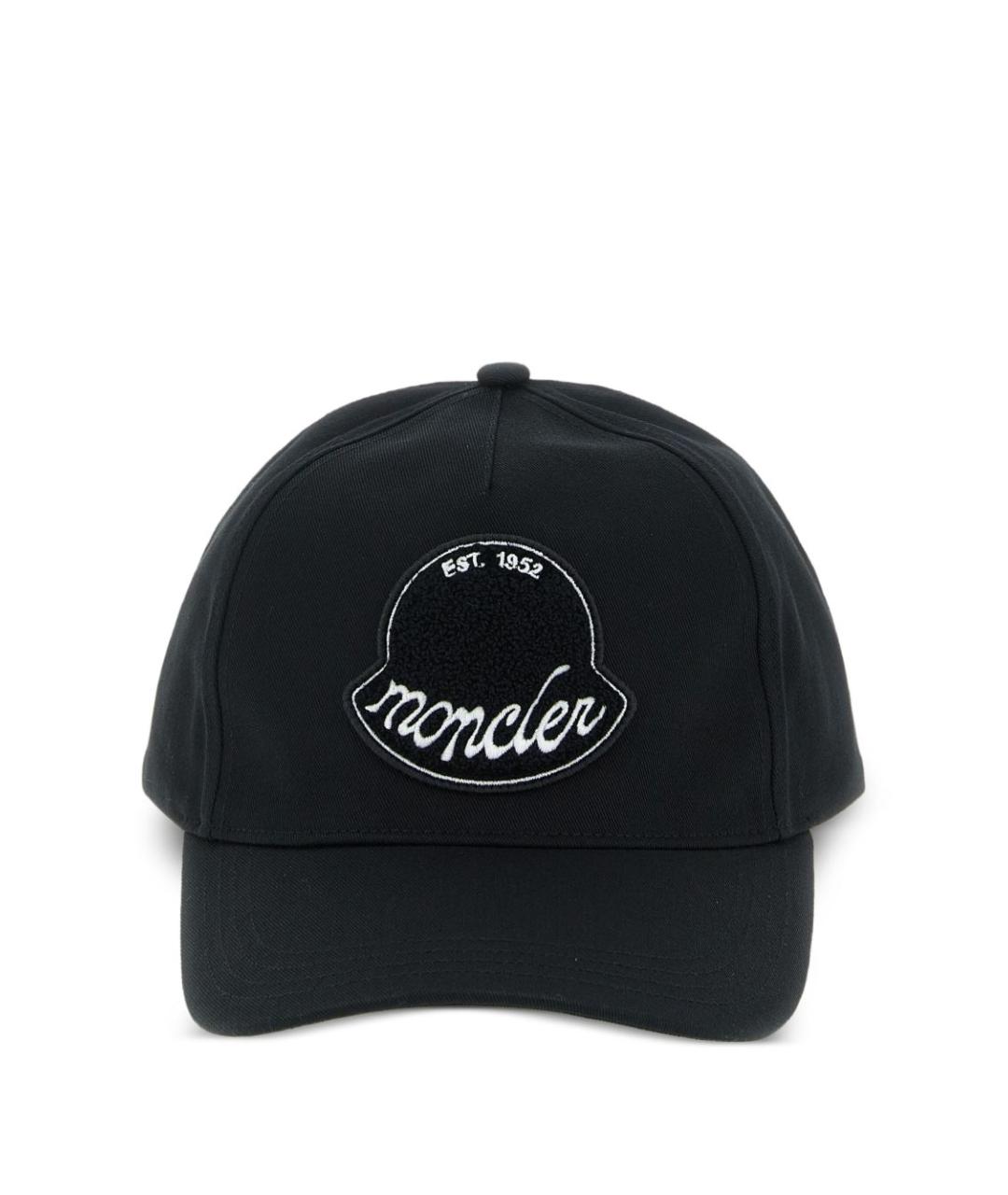 MONCLER Черная хлопковая кепка/бейсболка, фото 1