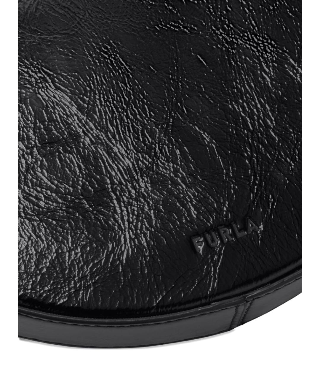 FURLA Черная кожаная сумка с короткими ручками, фото 2