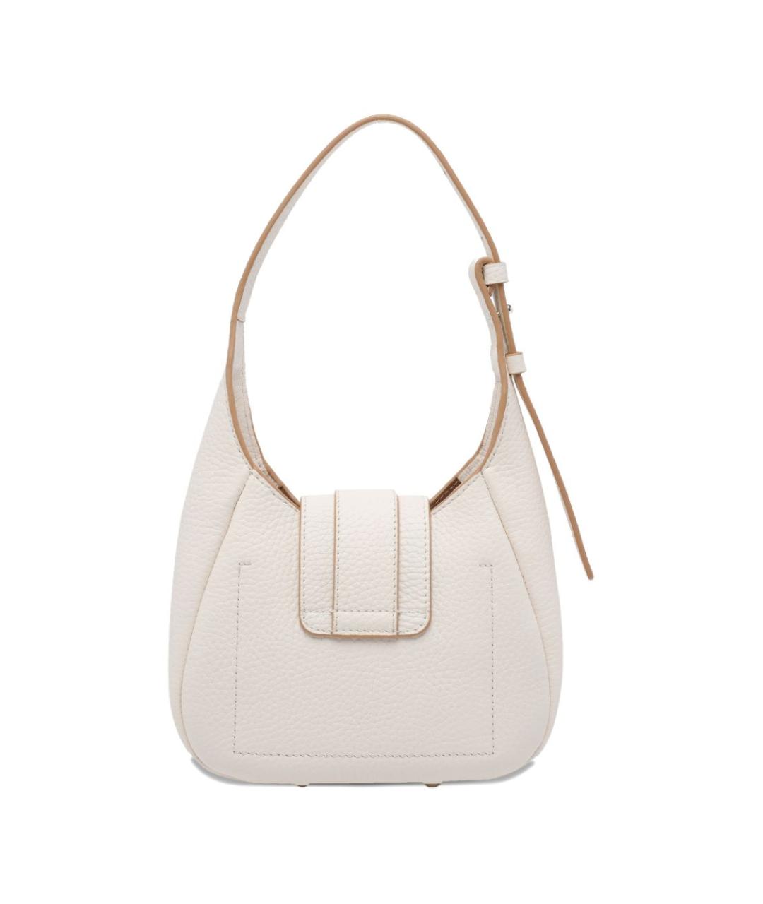 HOGAN Белая кожаная сумка с короткими ручками, фото 2