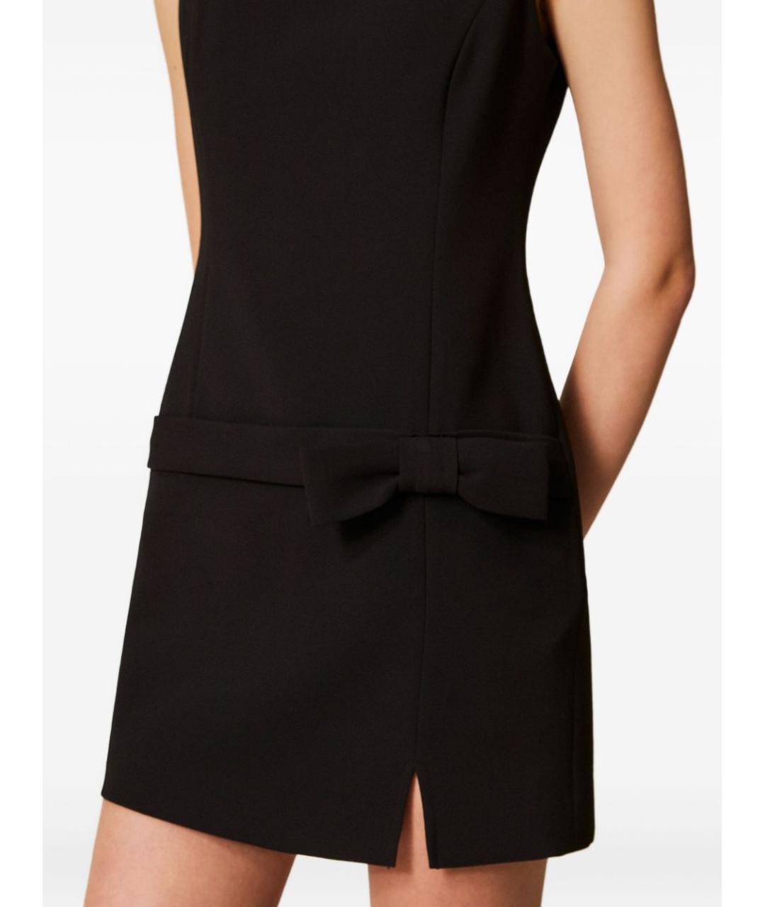 TWIN-SET Черное повседневное платье, фото 3