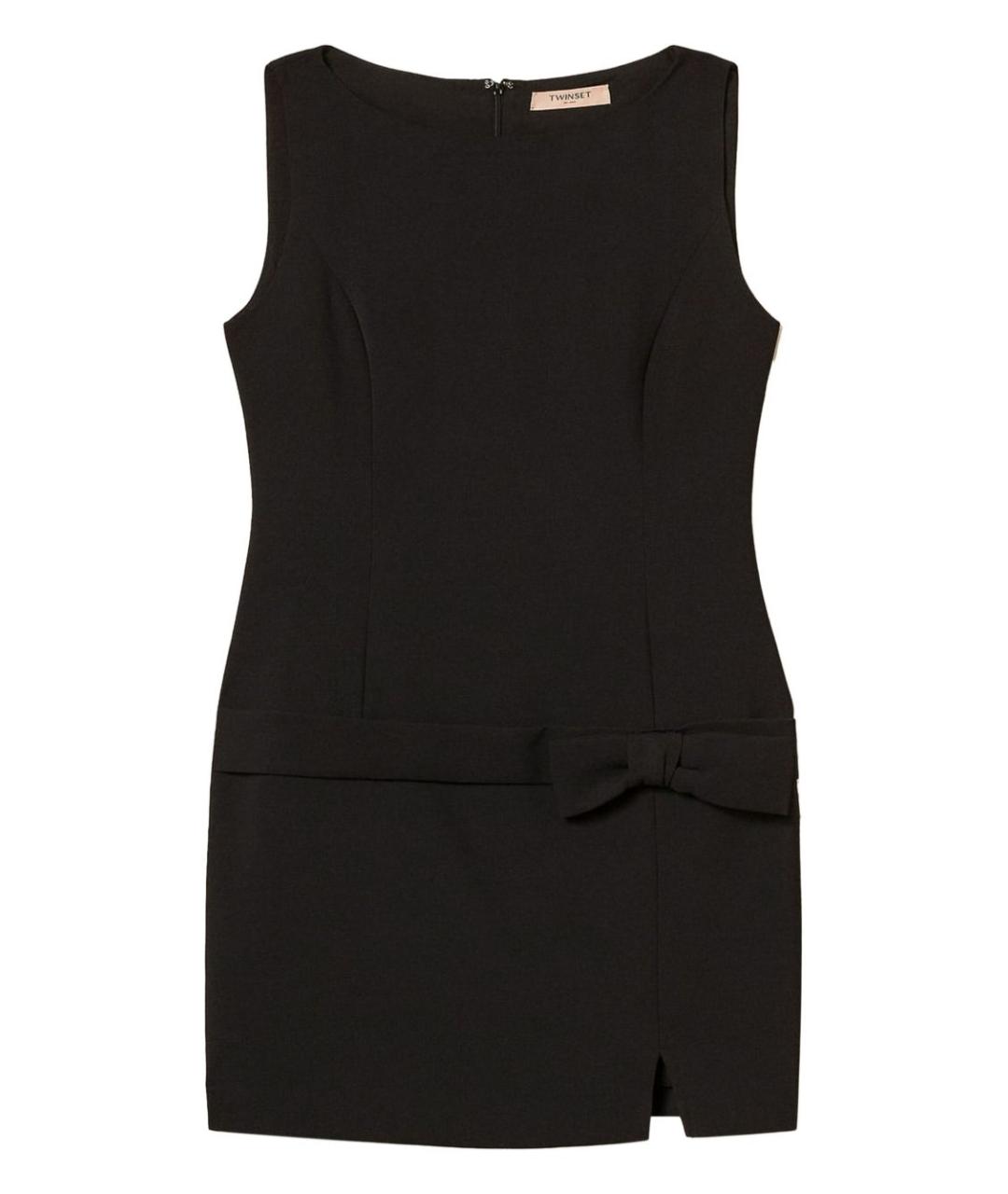 TWIN-SET Черное повседневное платье, фото 1