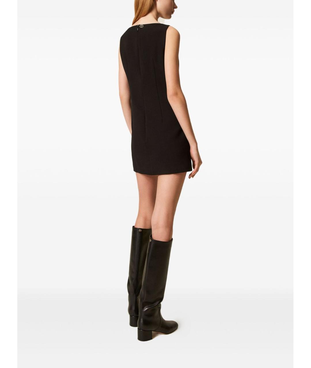 TWIN-SET Черное повседневное платье, фото 4