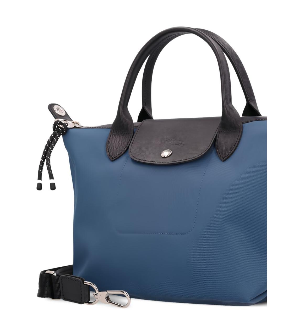 LONGCHAMP Синяя синтетическая сумка тоут, фото 3