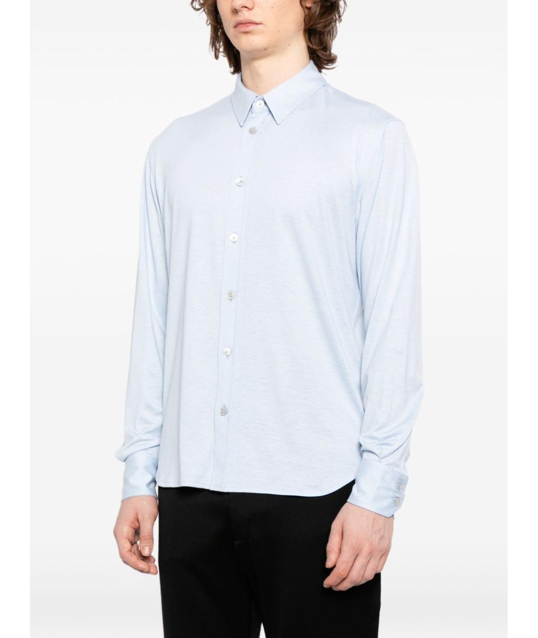 TOM FORD Голубая шелковая кэжуал рубашка, фото 3