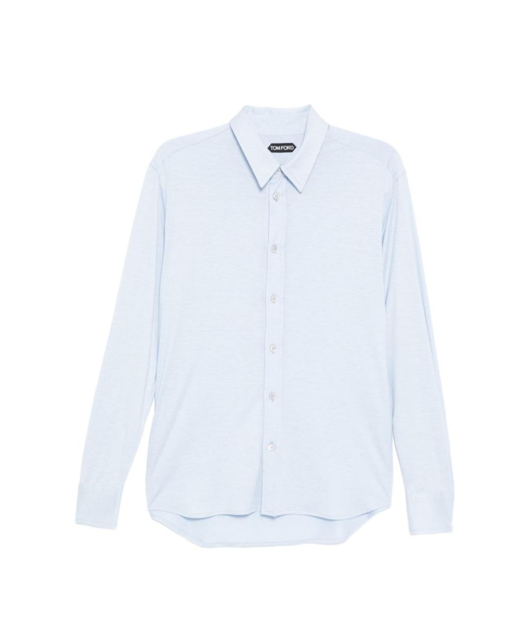 TOM FORD Голубая шелковая кэжуал рубашка, фото 1