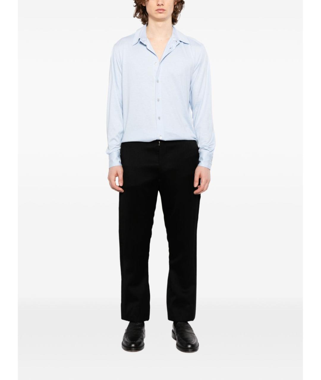 TOM FORD Голубая шелковая кэжуал рубашка, фото 2