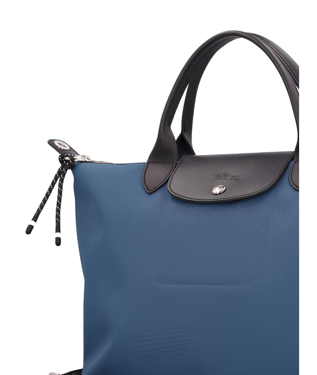 LONGCHAMP Синяя синтетическая сумка тоут, фото 3