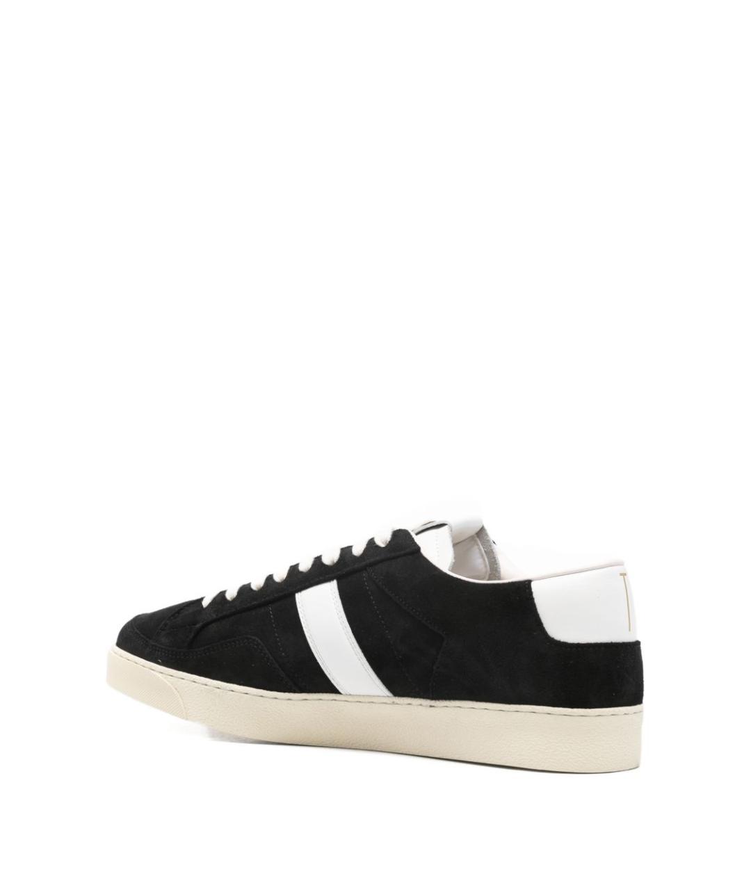 TOM FORD Черные кожаные низкие кроссовки / кеды, фото 3