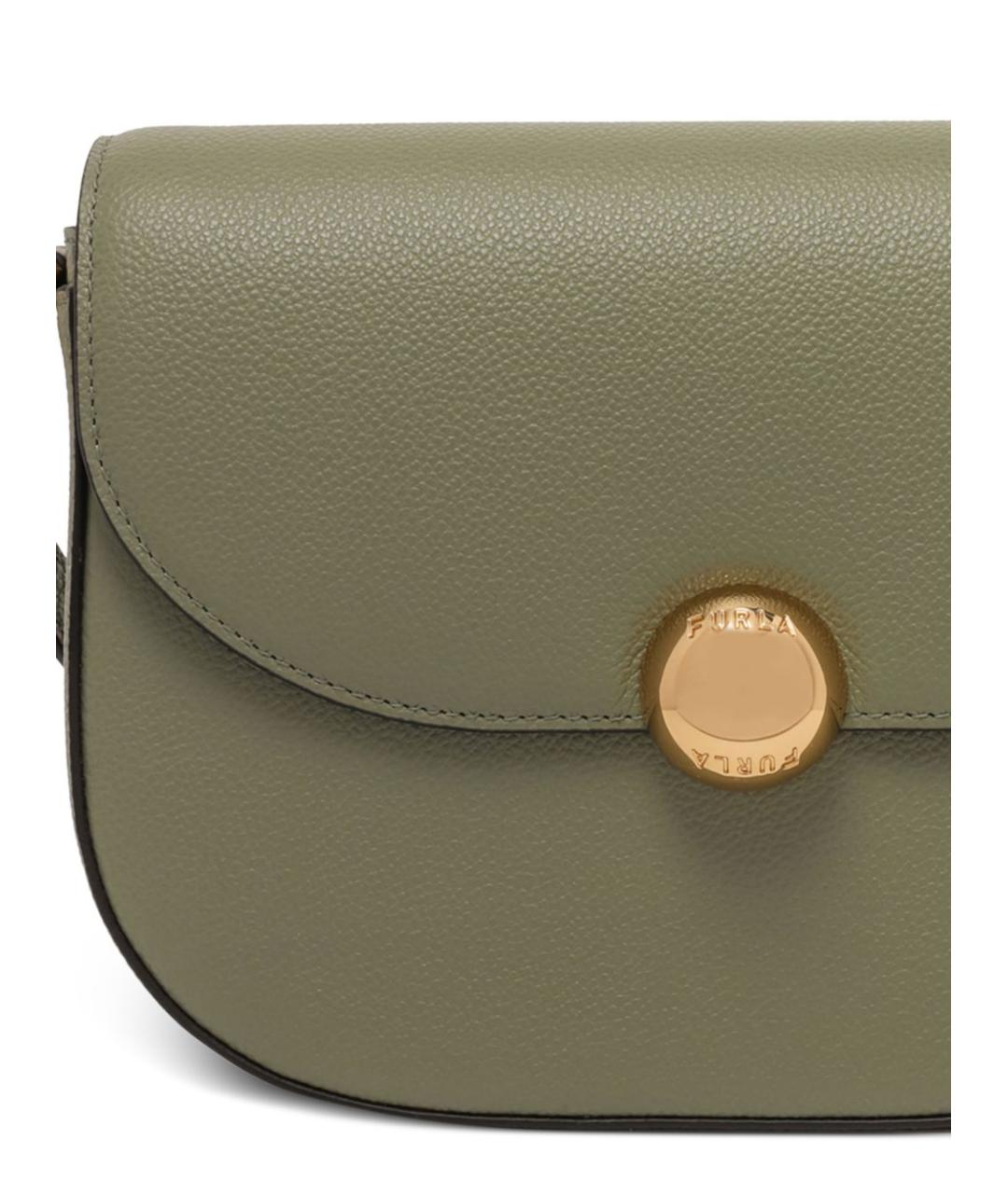 FURLA Зеленая кожаная сумка через плечо, фото 4