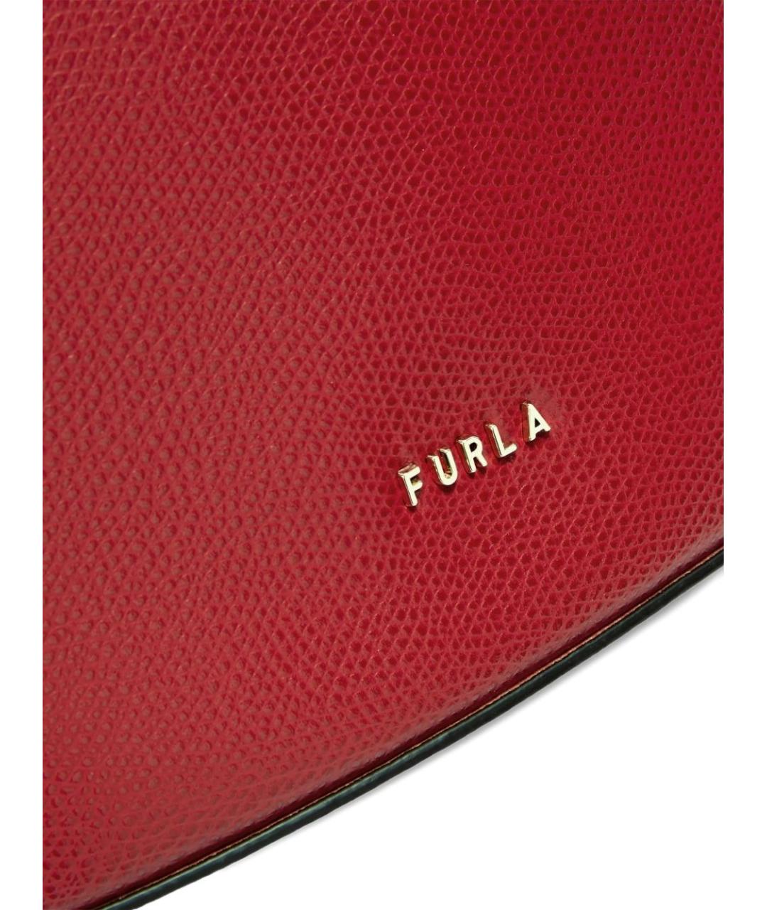 FURLA Красная кожаная сумка через плечо, фото 4