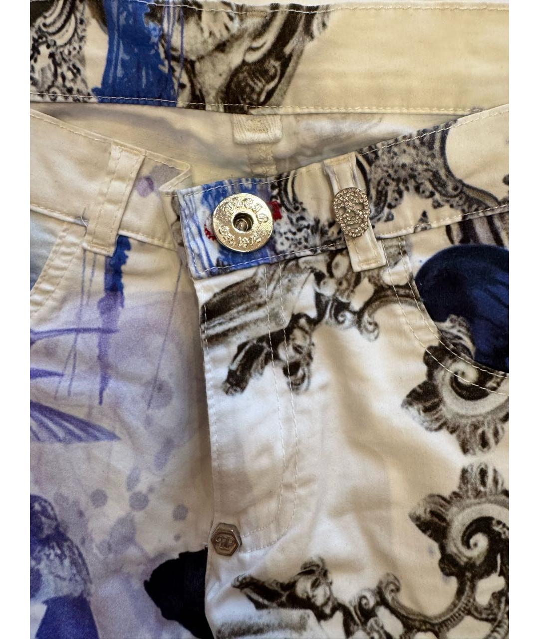 PHILIPP PLEIN Белые хлопковые детские джинсы, фото 3