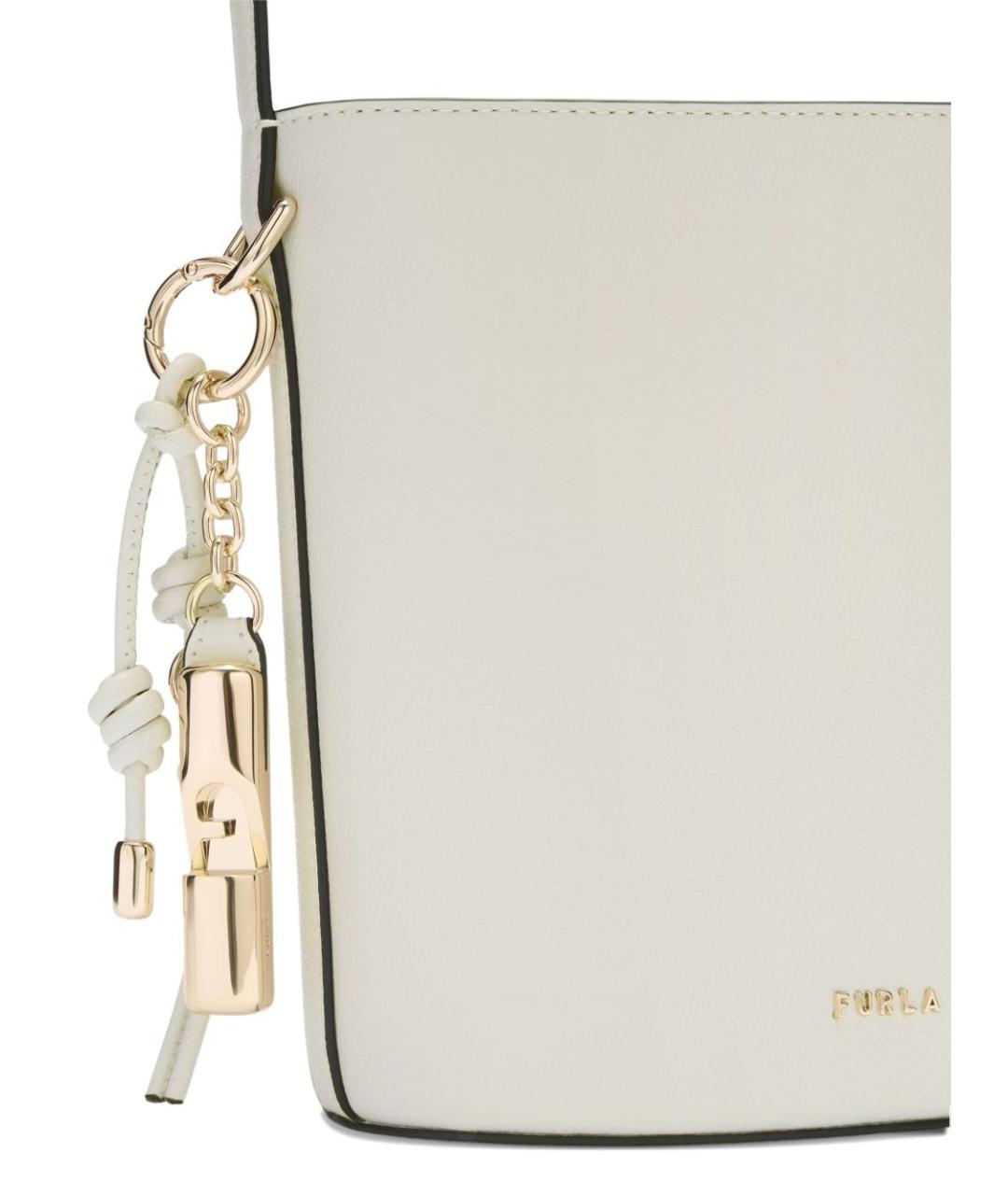 FURLA Белая кожаная сумка через плечо, фото 2