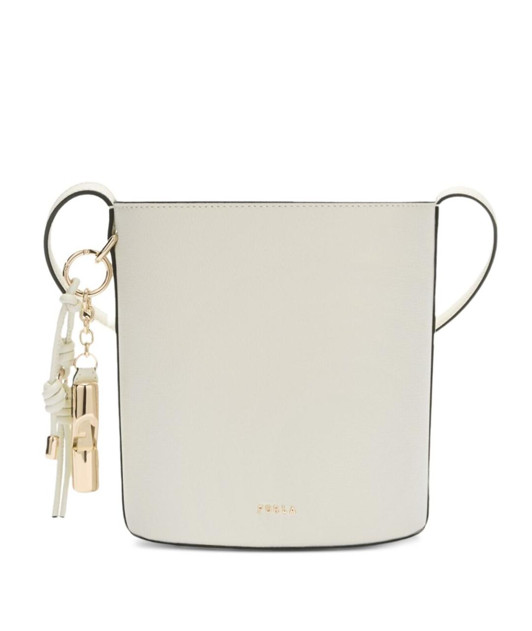 FURLA Белая кожаная сумка через плечо, фото 1