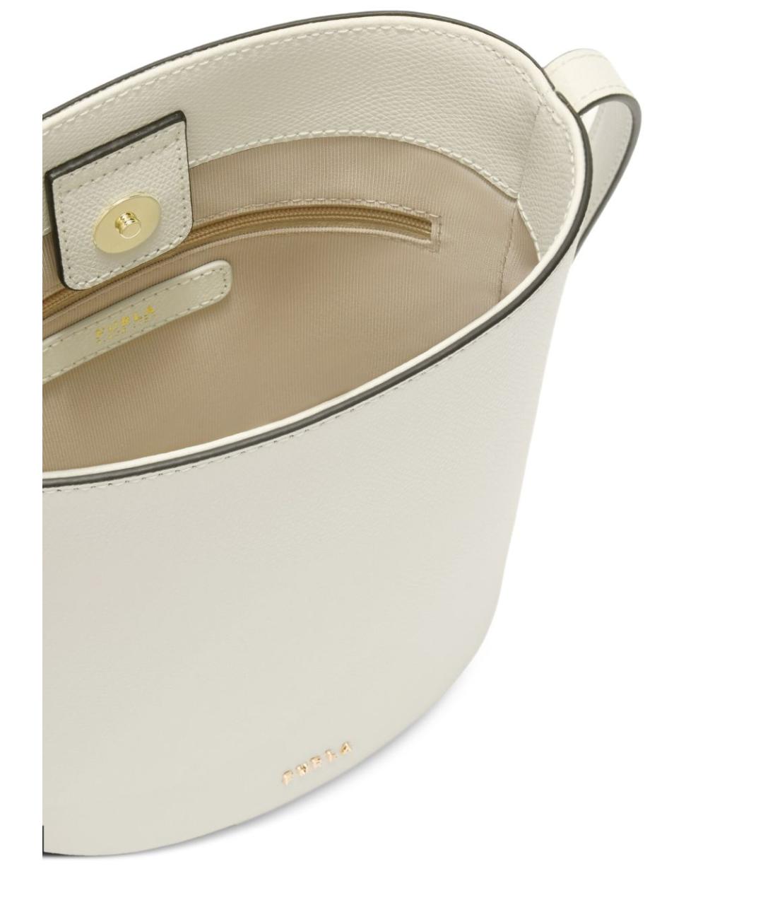 FURLA Белая кожаная сумка через плечо, фото 3