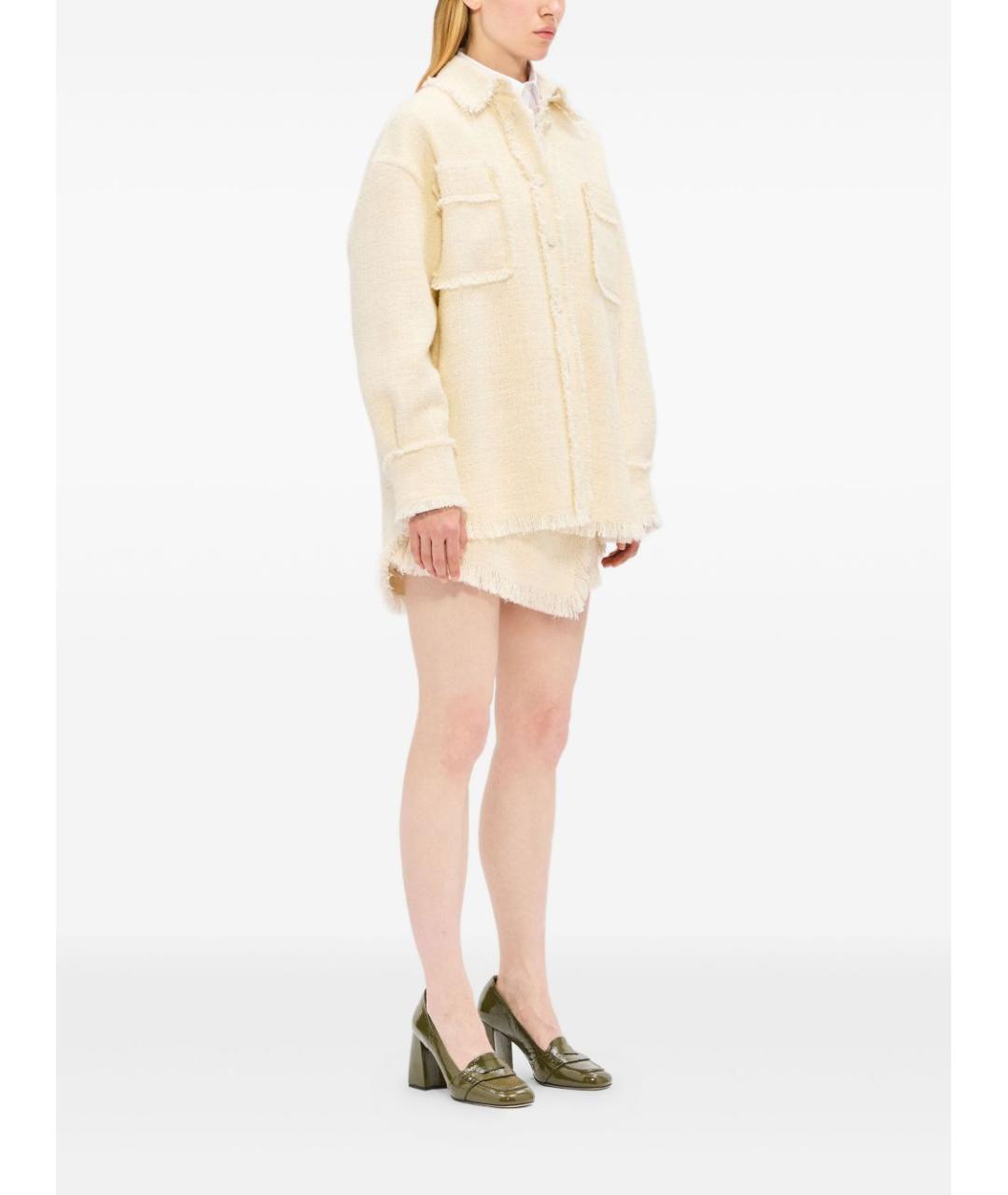 MSGM Белые вискозные шорты, фото 3