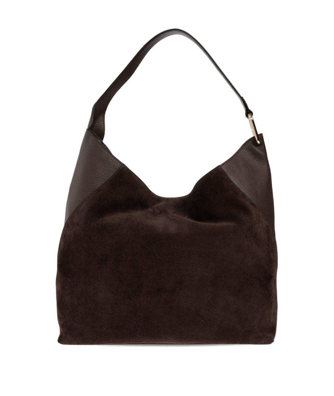 FURLA Коричневая замшевая сумка тоут, фото 5