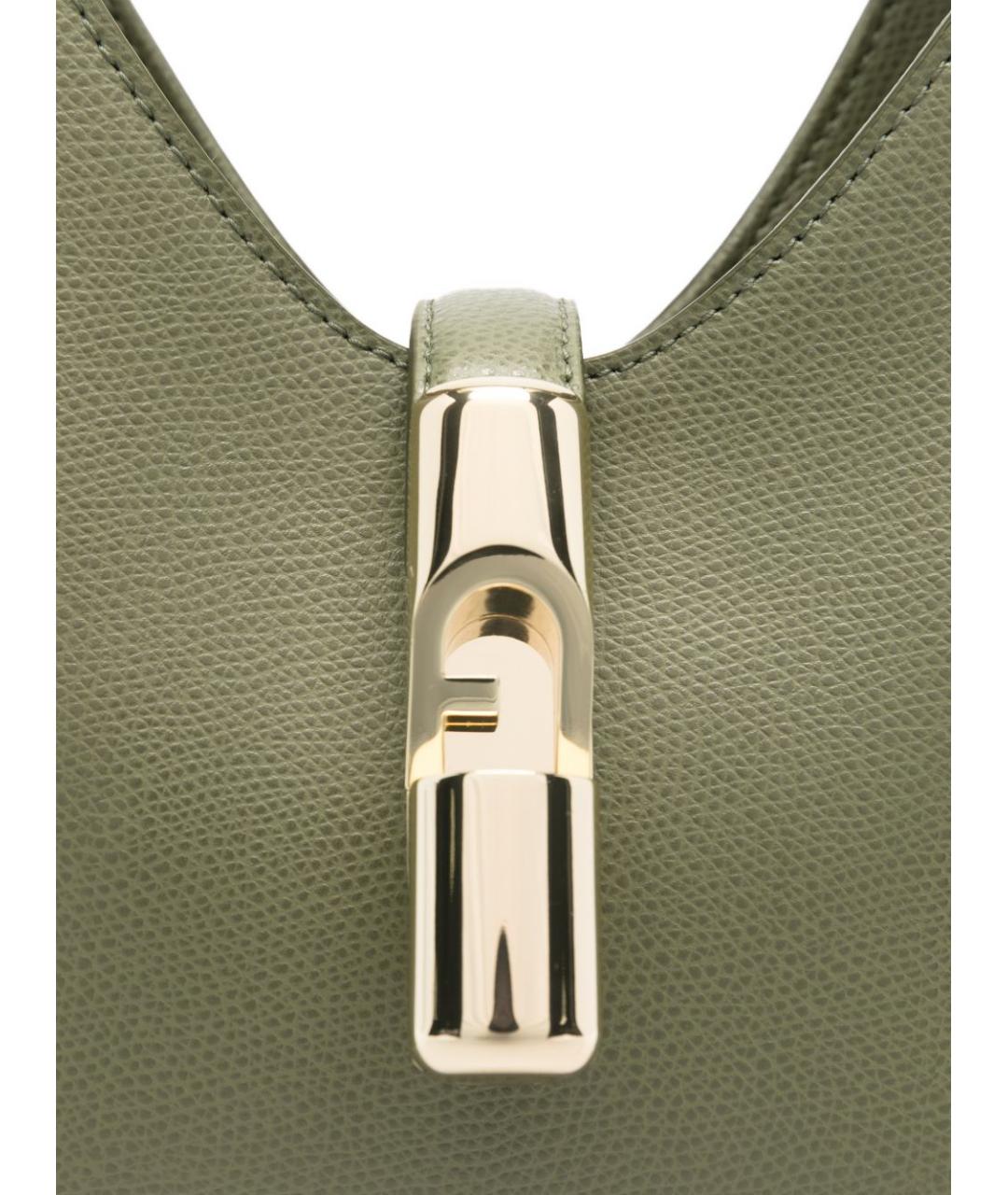 FURLA Зеленая кожаная сумка через плечо, фото 2