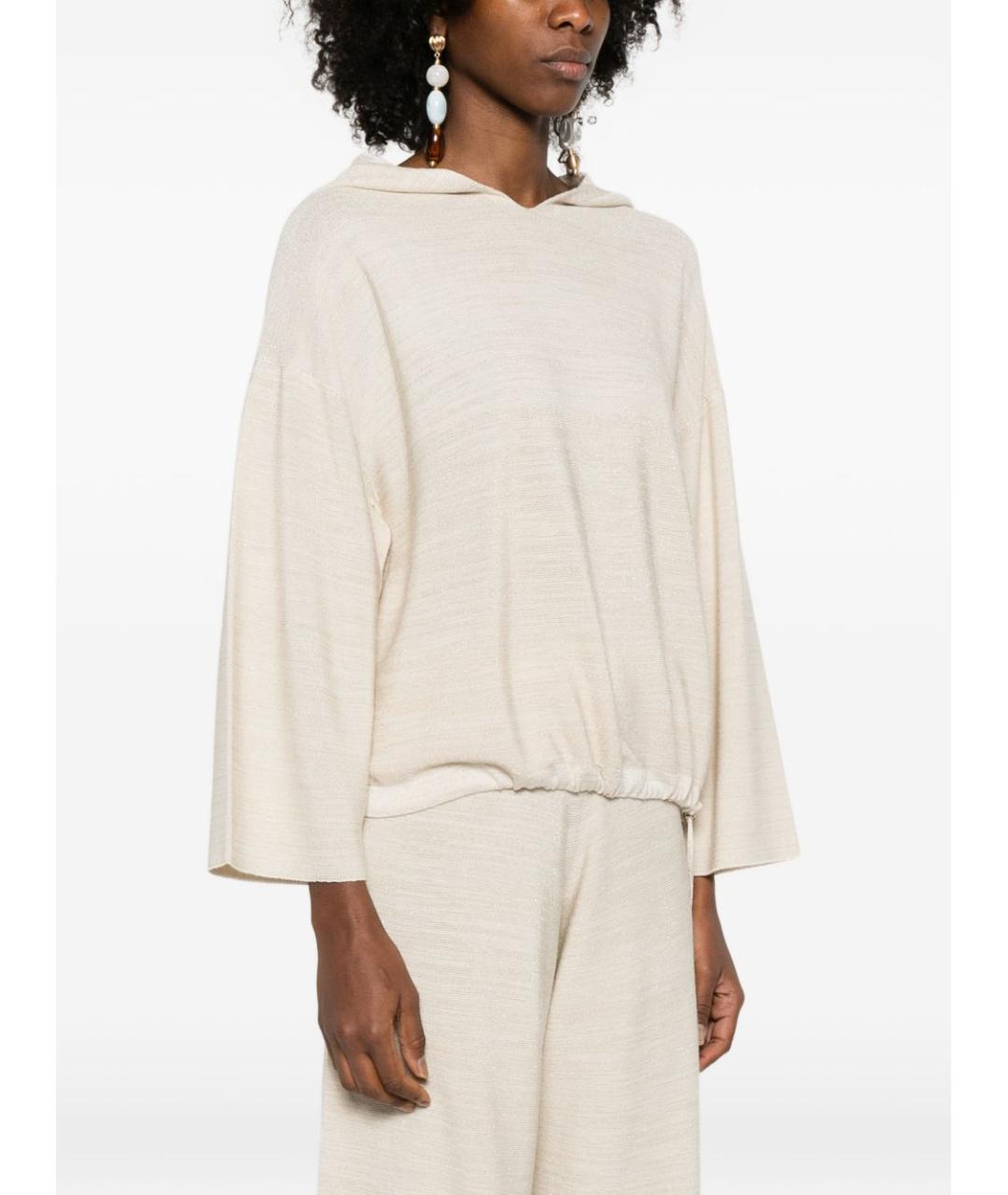 FABIANA FILIPPI Бежевый шерстяной джемпер / свитер, фото 2