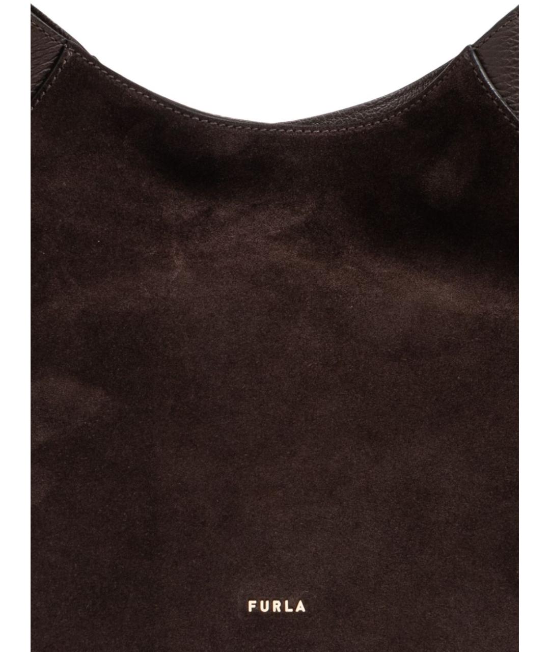 FURLA Коричневая замшевая сумка через плечо, фото 4