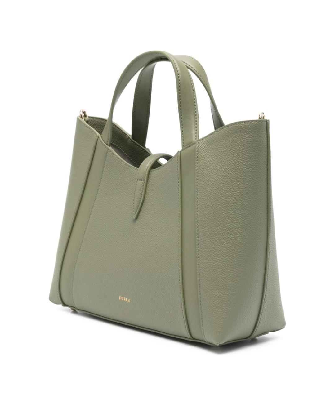 FURLA Зеленая кожаная сумка тоут, фото 5