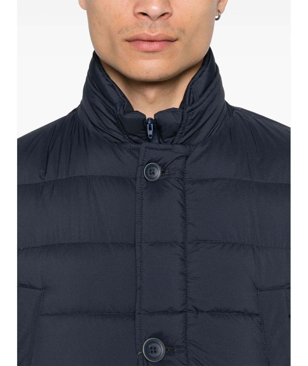 HERNO Темно-синий полиамидовый пуховик, фото 5