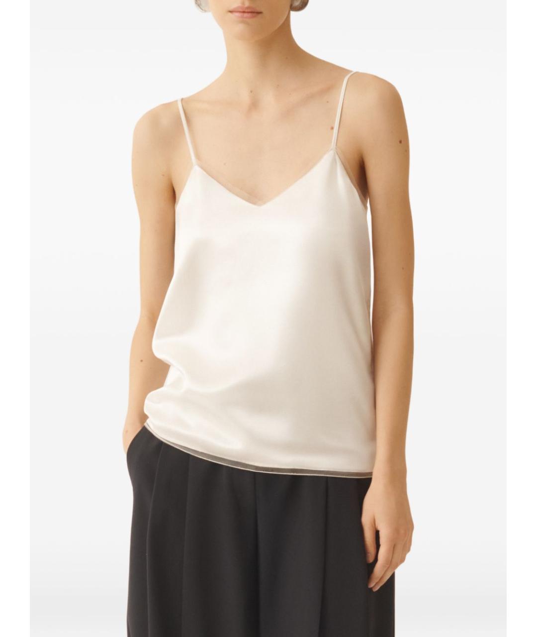 FABIANA FILIPPI Белая вискозная майка, фото 3