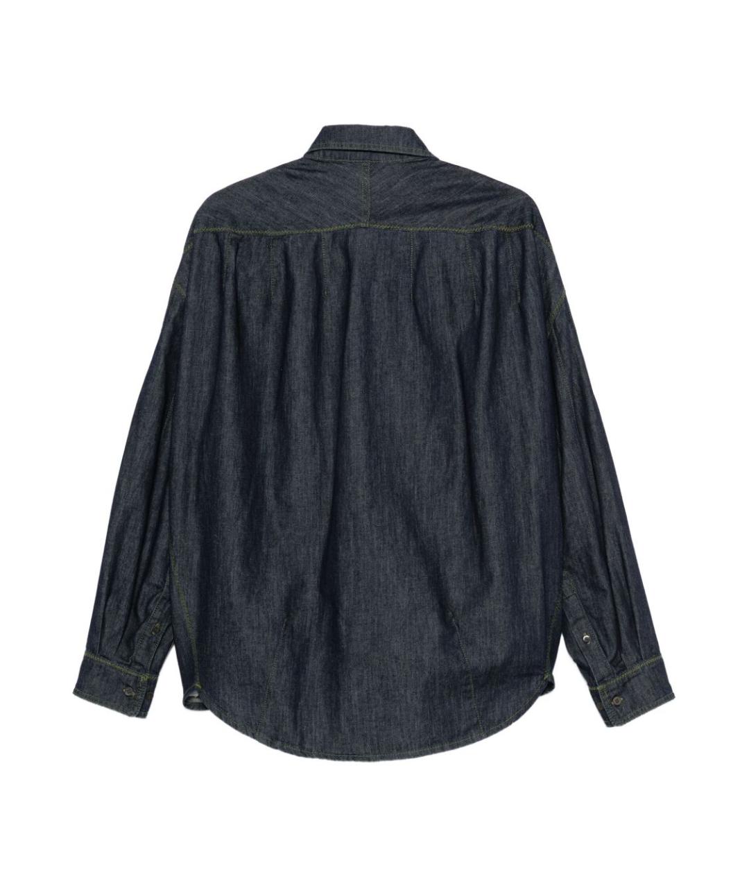 DRIES VAN NOTEN Синяя хлопковая рубашка, фото 1