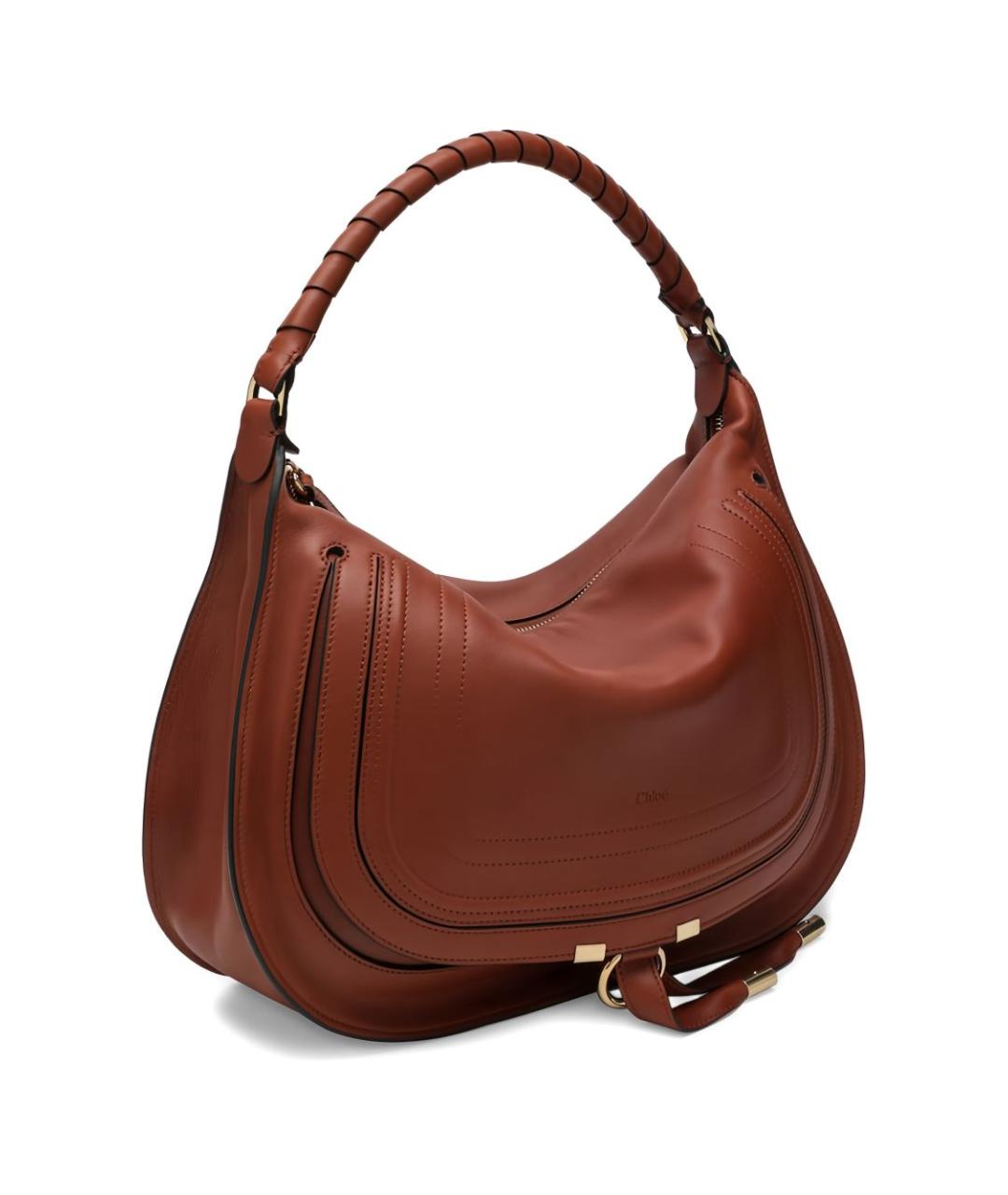 CHLOE Коричневая кожаная сумка через плечо, фото 3