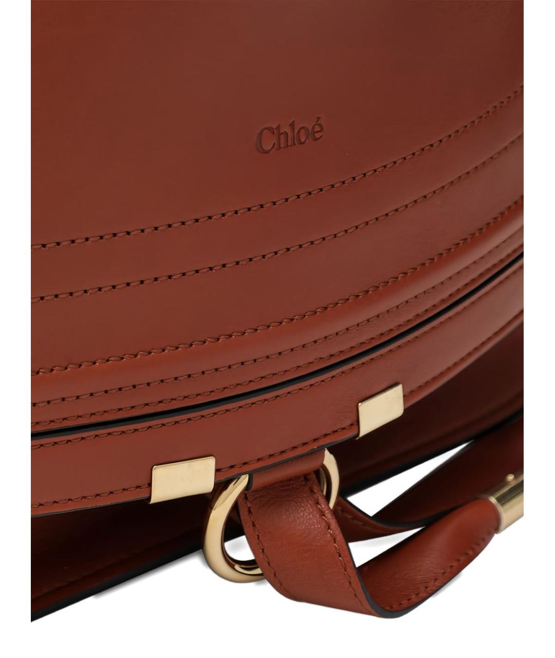 CHLOE Коричневая кожаная сумка через плечо, фото 2